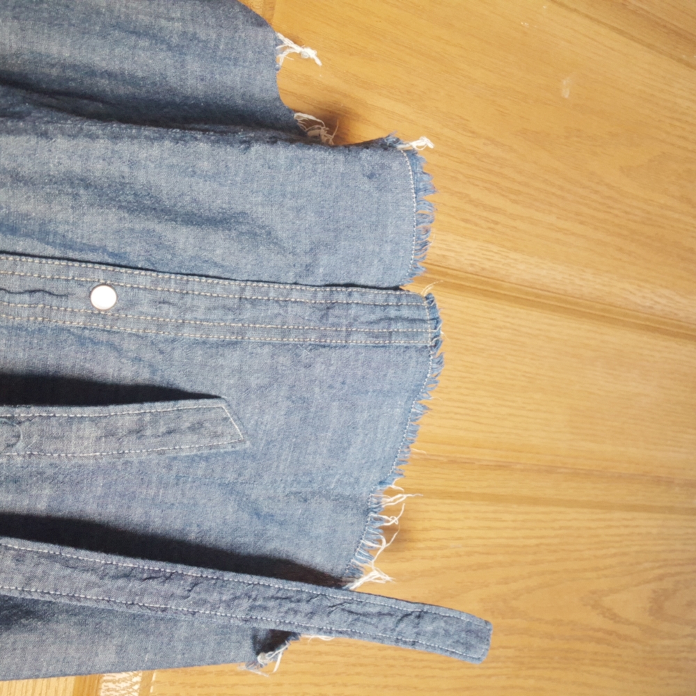 Cruel Girl denim pearl snap dress medium - Picture 8 of 10